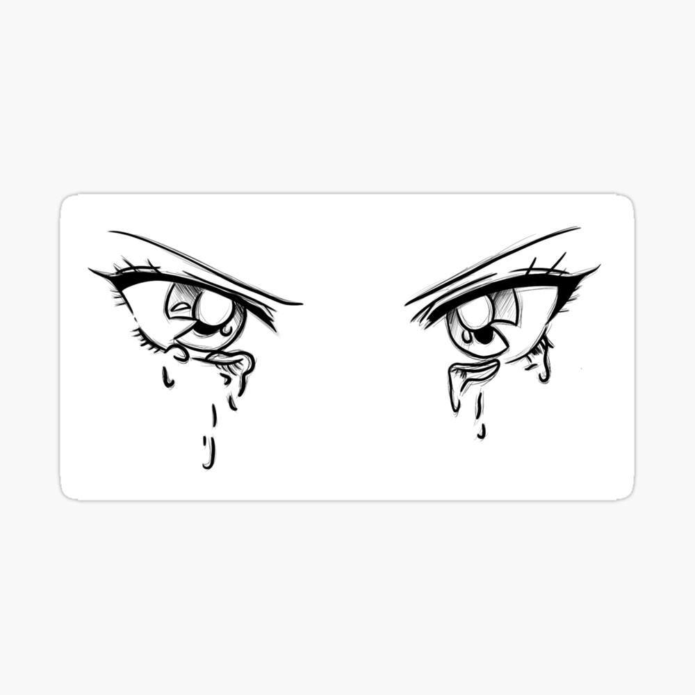 Premium Vector  Cute crying anime girl eye