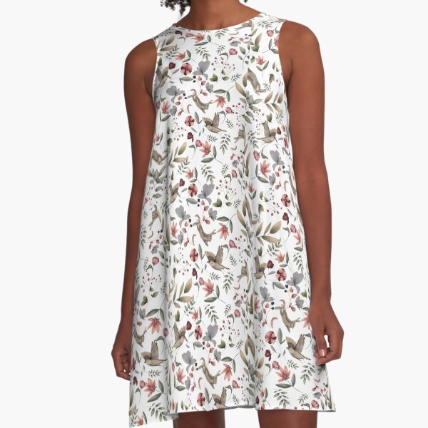 Cute Animals Illustration Art design Dress A-Line Dress