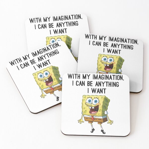 Item preview, With my imagination i can be any thing i want SpongeBob ocean chidren Film designed and sold by 2BrendaFelix.