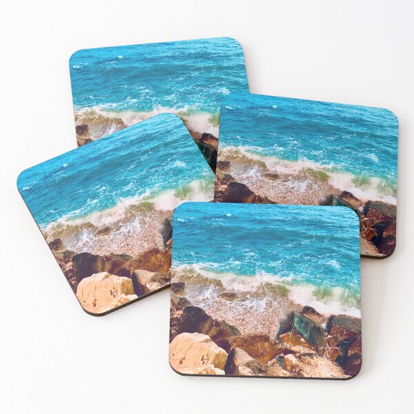 Item preview, Rolling sea waves against rocks in Croatia designed and sold by nicolebg.