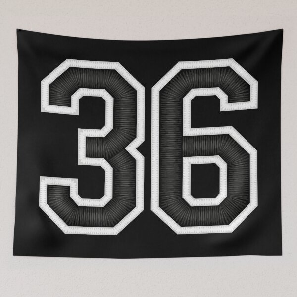 Item preview, 36 Black Jersey Sports Number thirty-six Football 36 designed and sold by elhefe.