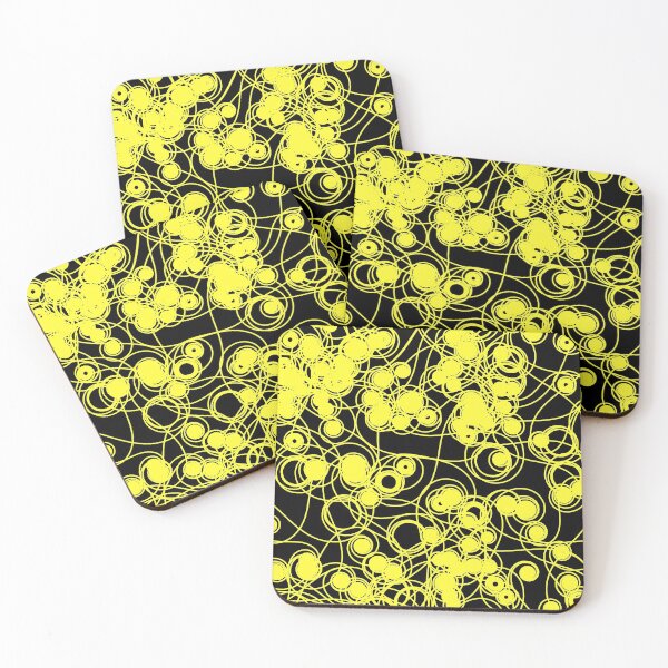 Item preview, Spiral chaotic design - yellow and black designed and sold by rahilvalani.