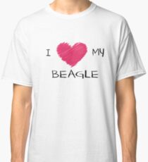 I Love My Beagle Cute Dog Lover Design Classic T-Shirt