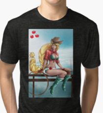 Pin-up MLP Applejack Tri-blend T-Shirt