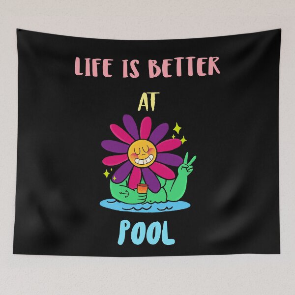 Item preview, Life is better at pool - pool life, pool lover, at the pool, pool side  designed and sold by mr&mrsmalik malik.