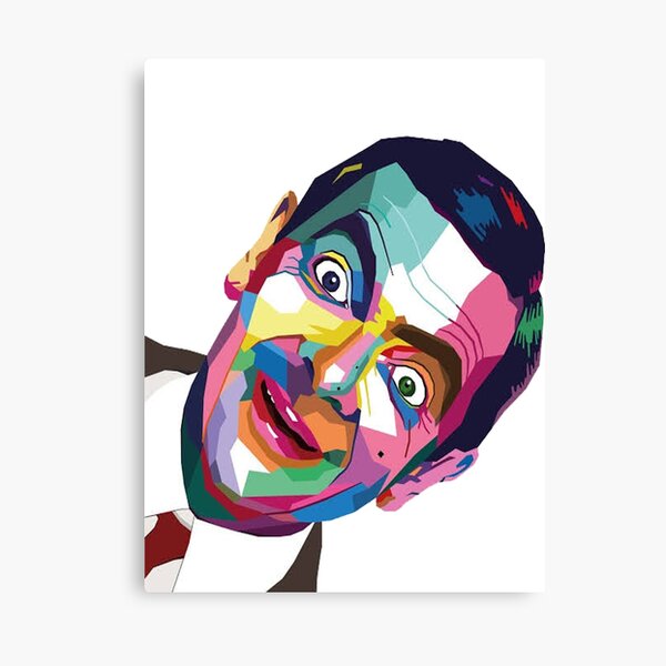 Comedy King Mr .Bean & Mona Lisa Canvas printing Funny Poster Bedroom Wall Decor 
