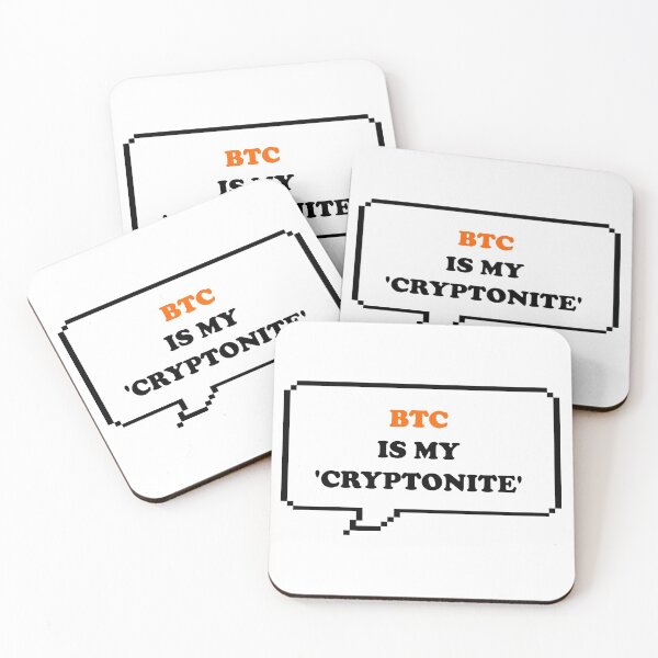 Item preview, Funny BTC is my Kryptonite word play (Cryptonite) Black, White and BTC Orange speech bubble - Classic edition designed and sold by Deegital18.