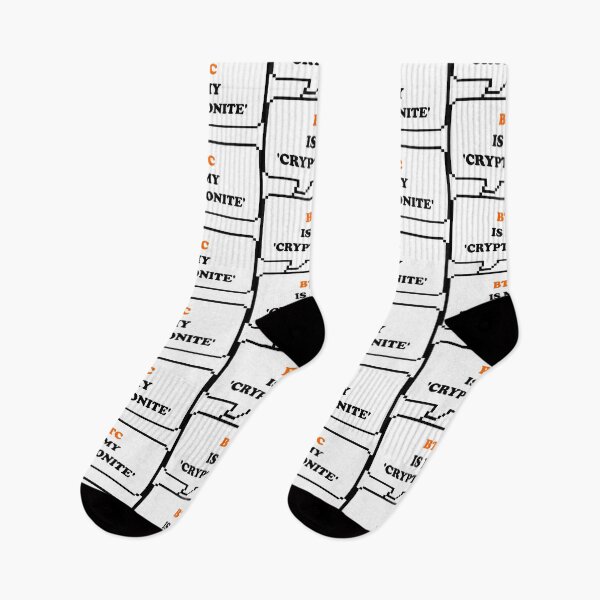 Item preview, Funny BTC is my Kryptonite word play (Cryptonite) Black, White and BTC Orange speech bubble - Classic edition designed and sold by Deegital18.