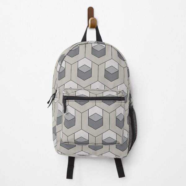 Item preview, Linear, hexagon, boxes, cube, 3D, modern, pattern Print for Modern minimalist, Scandinavian, rustic, Room Decoration, Brown, Earth Tone designed and sold by BONBcreative.