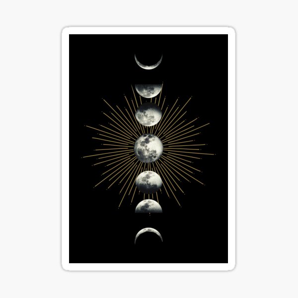 Item preview, Moon Phases Star Burst designed and sold by DarkstarDesign.
