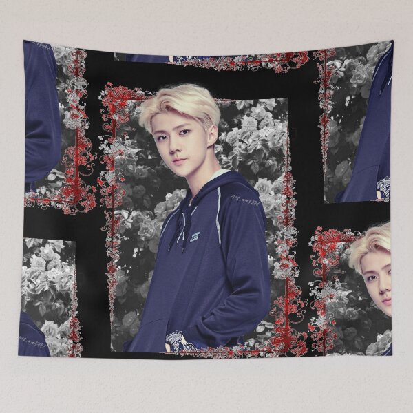 Item preview, Oh Sehun EXO Sehun Korean Kpop Floral Design designed and sold by Piosenka Art.