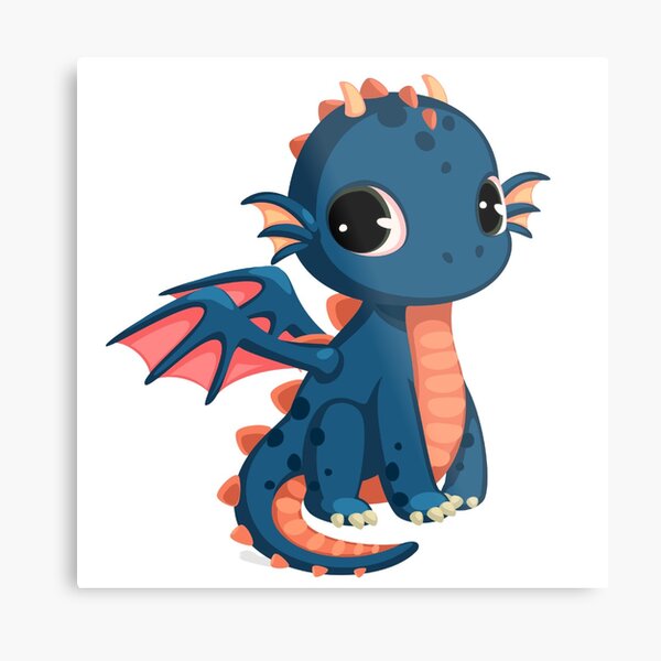 Impressions Metalliques Sur Le Theme Dragon Bleu Redbubble