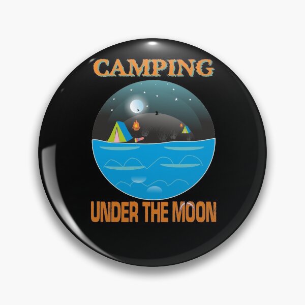 Item preview, Camping Under Moon Basic T-Shirt, Funny Nature Lover Gifts, Camping Lover's Gift, Camper's Gift, Spiritual T-Shirt, Outdoor Gift designed and sold by CyntoyaTatum.