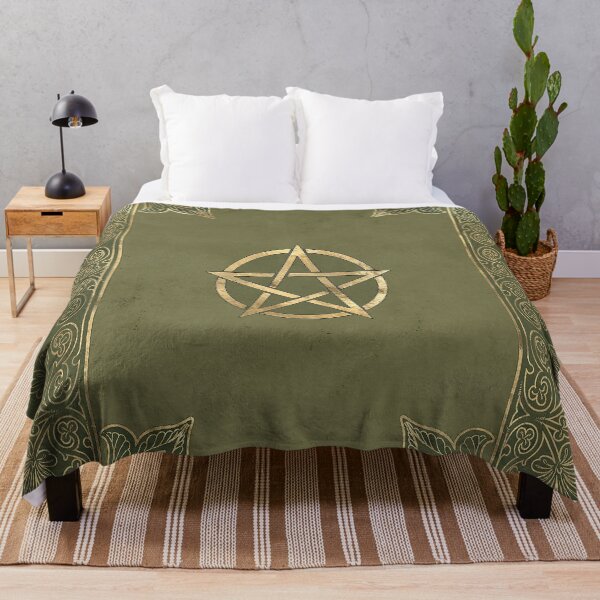 Yule Pentagramm Fleecedecke