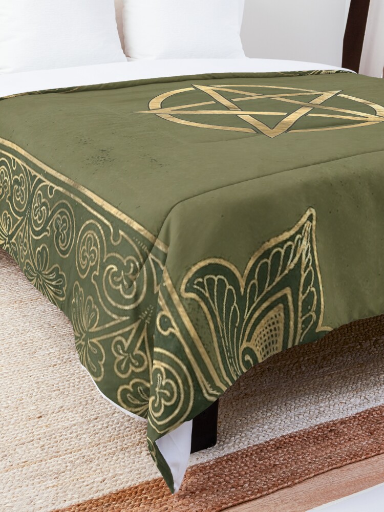 Alternate view of Yule pentagram grimoire Comforter