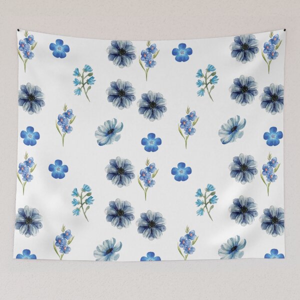 Item preview, little blue flowers designed and sold by bahicharafe.