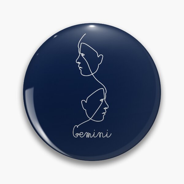 Item preview, Abstract Face Profile Line Art - Gemini Zodiac Sign designed and sold by Happy Puppy Print On Demand.