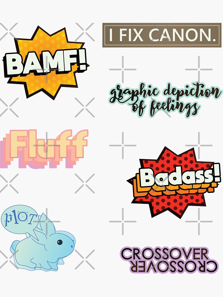 "Archive of our Own (Ao3) Popular Tags Sticker Pack" Sticker for Sale