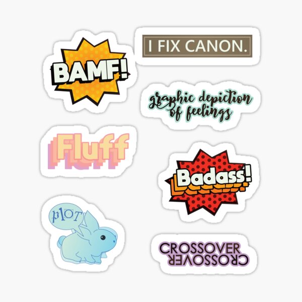 "Archive of our Own (Ao3) Popular Tags Sticker Pack" Sticker for Sale