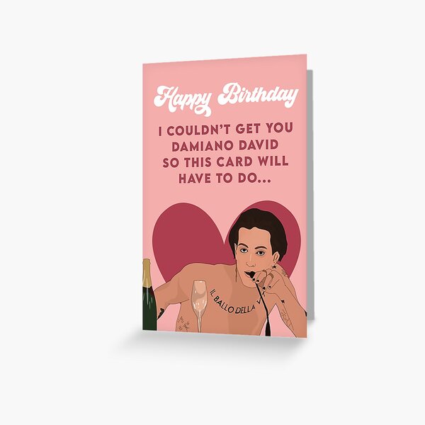 Damiano David Birthday Card Greeting Card