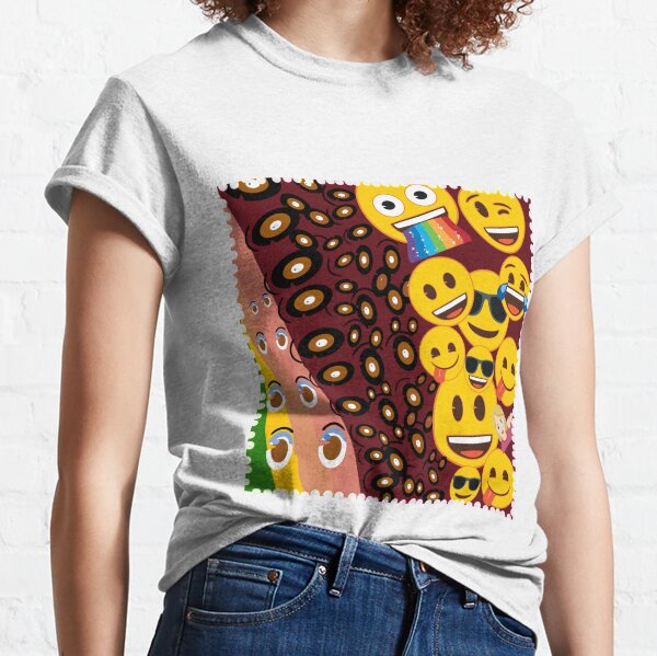 rainbow emoji All-Over Printed T-Shirt top tee shirt