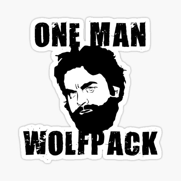"One Man Wolf Pack" Sticker for Sale by comicbookdude Redbubble