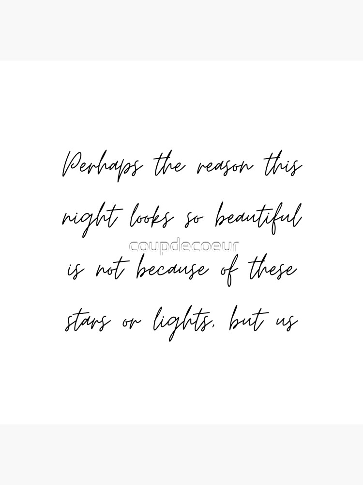 BTS Zero O'clock Lyrics Beautiful Quote Wall Art 