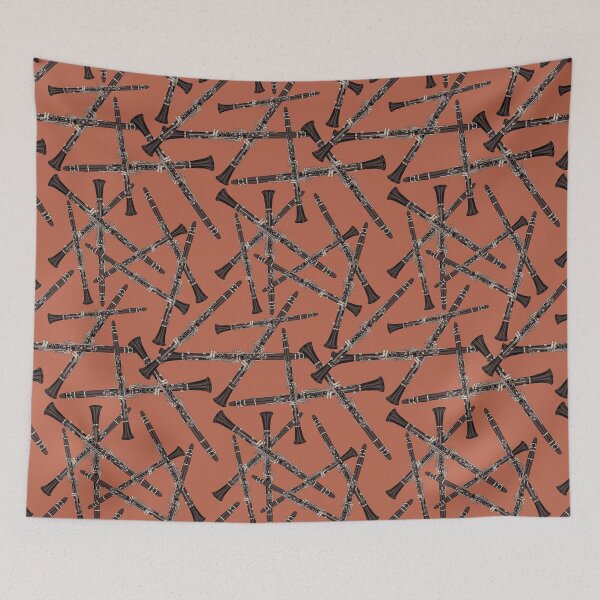 Item preview, Clarinet Musical Instrument Pattern Rust designed and sold by jasmijndeklerk.