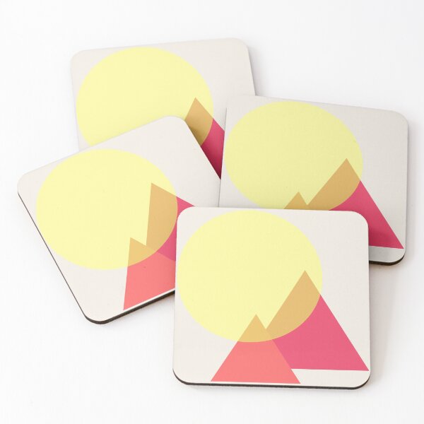 Item preview, Geometric Sunny Mountains - Red designed and sold by GeometricVision.