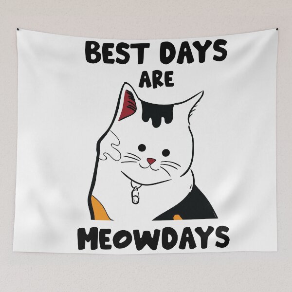 Item preview, Best Days Are Meowdays cute cat designed and sold by SavierPODMerch.