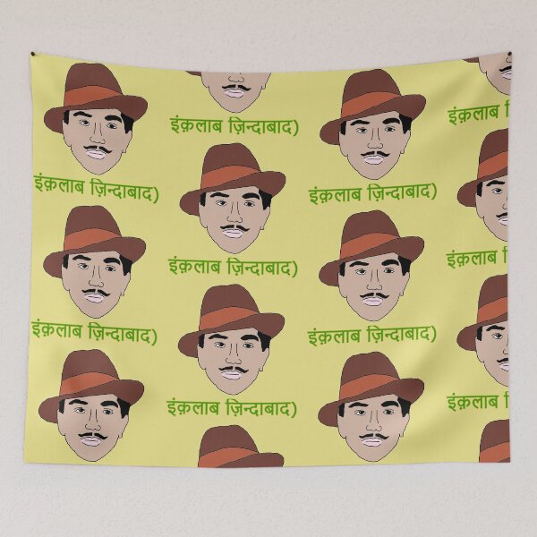 Artikelvorschau, Bhagat Singh Inquilab Zindabad Hindi entworfen und verkauft von RevolutionInPaint.
