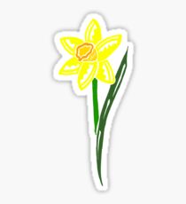 Daffodil Tribal Design - Colored Sticker