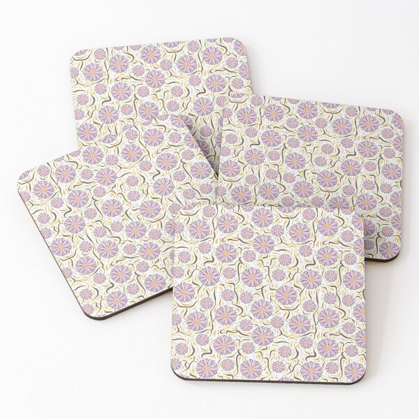 Item preview, Lavender daisy pattern designed and sold by nikkaps.