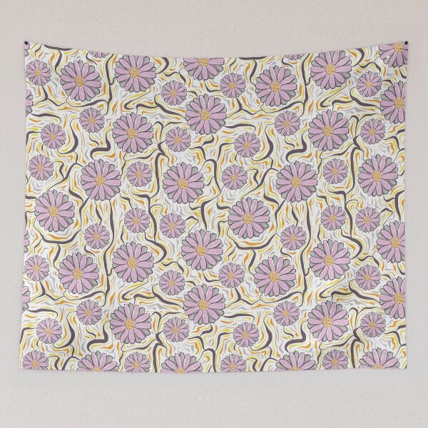 Item preview, Lavender daisy pattern designed and sold by nikkaps.