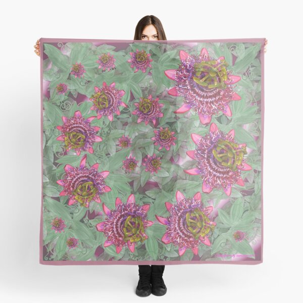 D1G1TAL-M00DZ ~ FLORAL ~ Passiflora MB6FAgfZwc by tasmanianartist for Karl May Friends Scarf