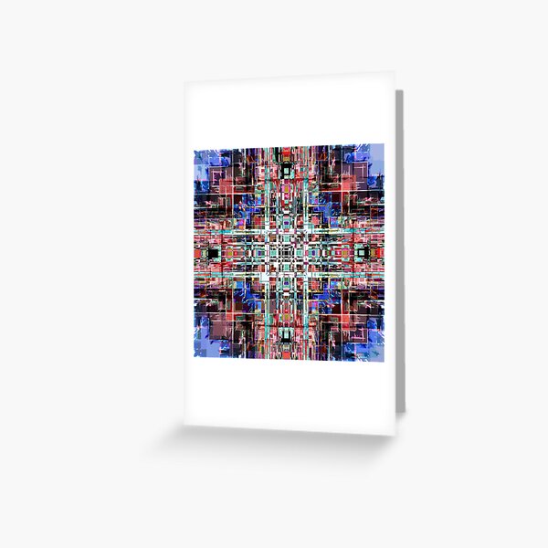 Geometric Grid Greeting Card
