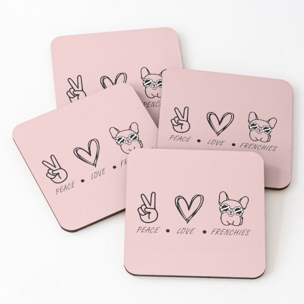 Item preview, Peace, Love and Frenchies designed and sold by FrenchiJunction.