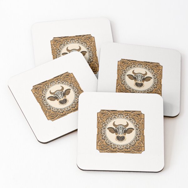 Item preview, Cow Paper Cut MultiLayer Mandala designed and sold by WaveOcean123.
