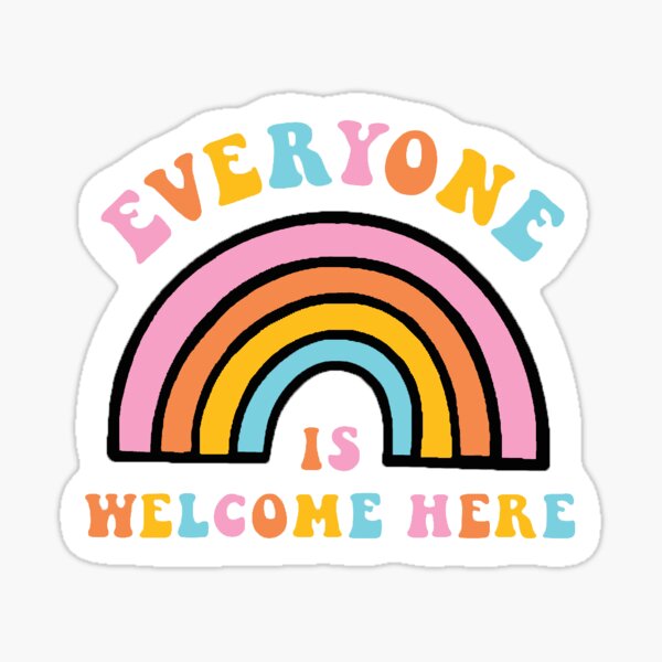 Positive Rainbow Sticker For Sale By Morganmeaux Redbubble