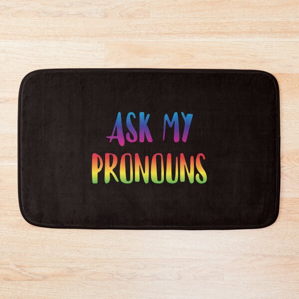 Item preview, Ask My Pronouns  designed and sold by RevolutionInPaint.