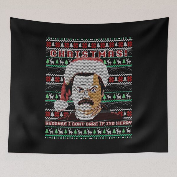 Item preview, Ron Swanson Christmas - funny ugly sweater designed and sold by ParksRecFunny.