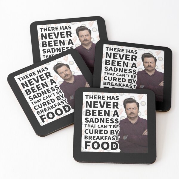 Item preview, Ron Swanson Parks and Recreation Breakfast Quote designed and sold by ParksRecFunny.