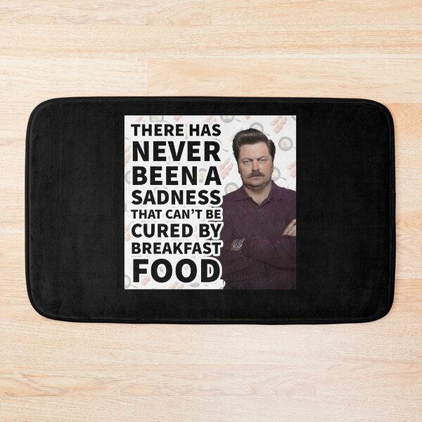Item preview, Ron Swanson Parks and Recreation Breakfast Quote designed and sold by ParksRecFunny.