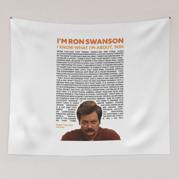 Item preview, Ron Swanson Quotes Design designed and sold by ParksRecFunny.