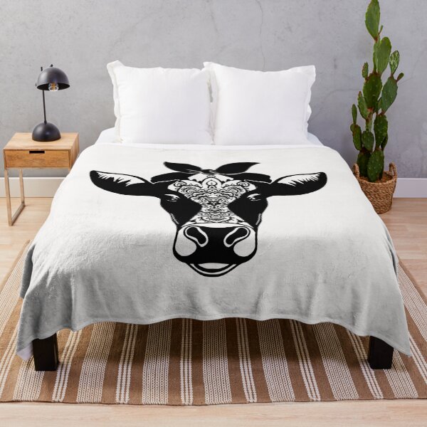 Item preview, Cow Mandala zentangle art designed and sold by WaveOcean123.
