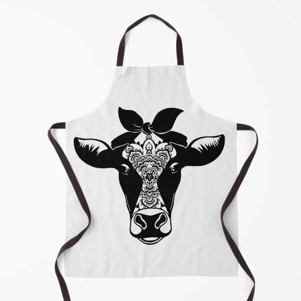 Item preview, Cow Mandala zentangle art designed and sold by WaveOcean123.