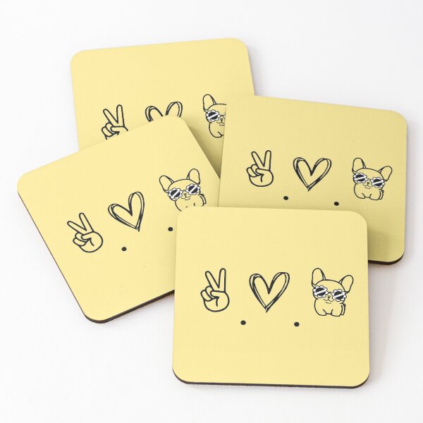 Item preview, Peace, Love and Frenchies designed and sold by FrenchiJunction.