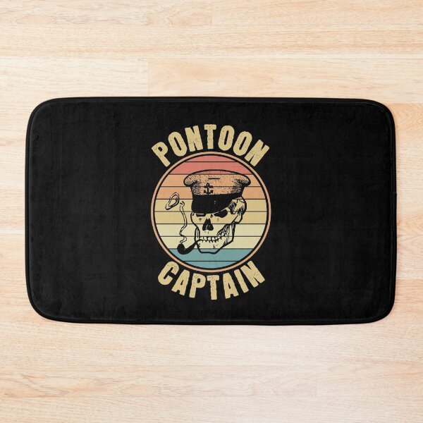 Item preview, Pontoon captain Funny skeleton skull illustration Retro | Gifts for pontoon owners designed and sold by Violet Treasures.