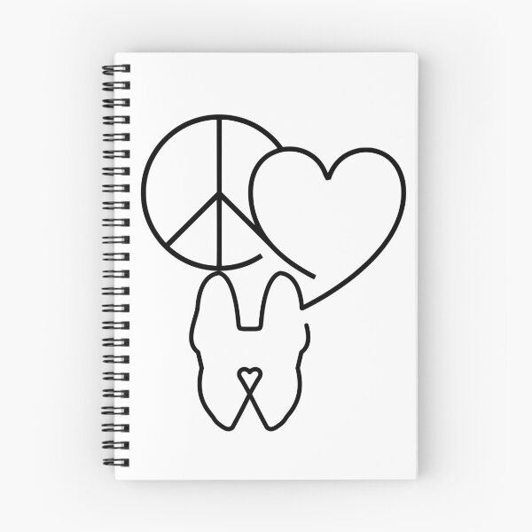 Item preview, Peace, Love and French Bulldogs designed and sold by FrenchiJunction.