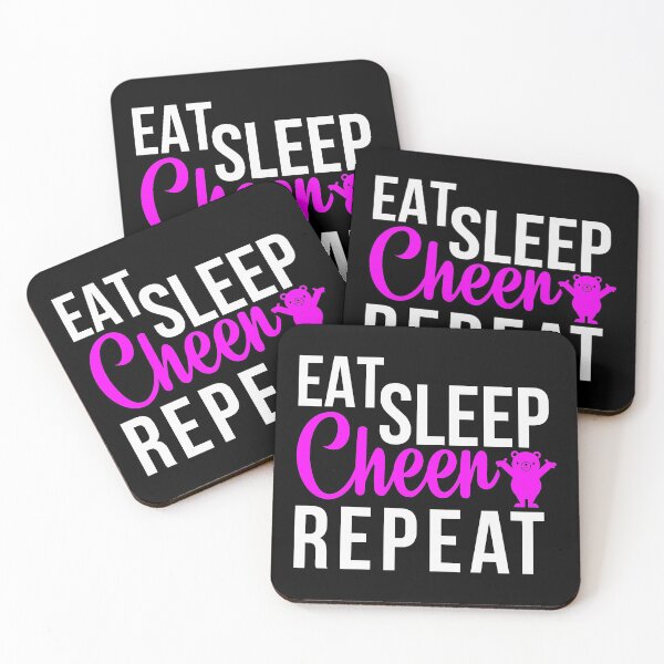 Item preview, eat sleep cheer repeat designed and sold by DahiyaTees.